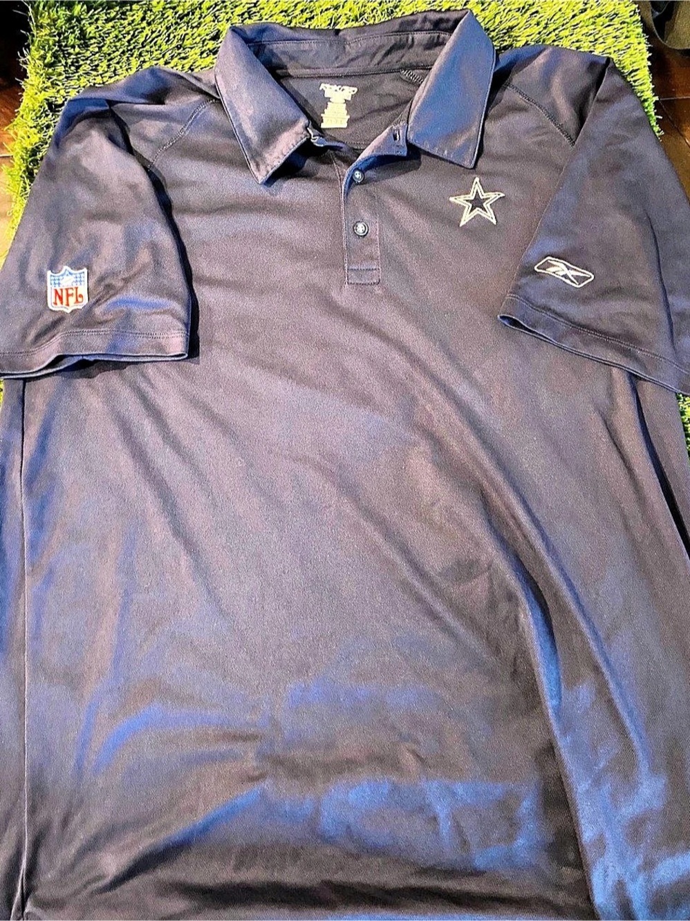 Reebok Dallas Cowboys NFL Reebok Play Dry Polo Shirt Play Dry Polo Shirt Black